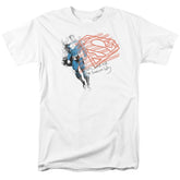 Superman Super American Flag Men's 18/1 Cotton SS T