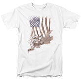 Superman Super American Men's 18/1 Cotton SS T