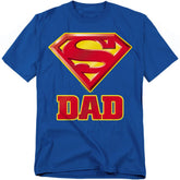 Superman Super Dad Men's 18/1 Cotton SS T