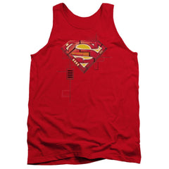 Superman Super Mech Shield Men's 18/1 Cotton Tank Top
