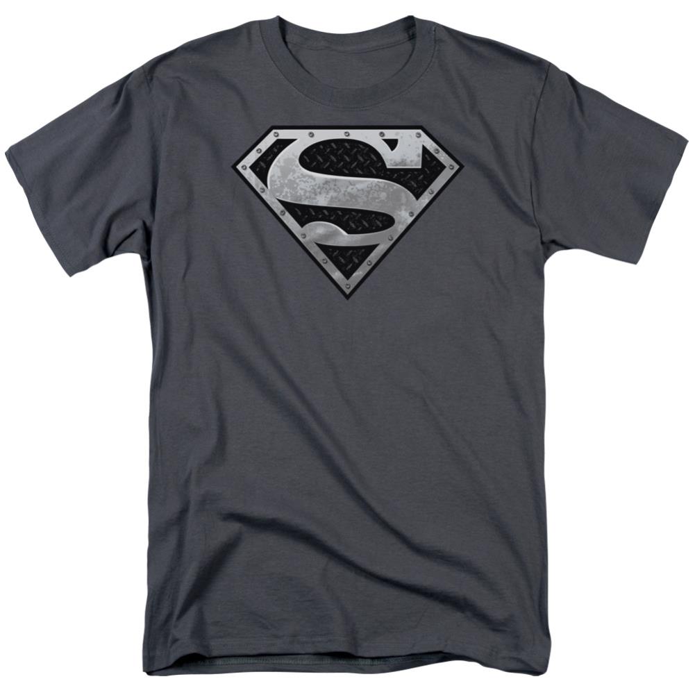 Superman Super Metallic Shield Men's 18/1 Cotton SS T