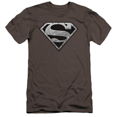 Superman Super Metallic Shield Men's Ultra-Soft 30/1 Cotton Slim SS T
