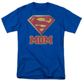 Superman Super Mom Men's 18/1 Cotton SS T