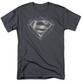 Superman Tribal Steel Logo Men's 18/1 Cotton SS T