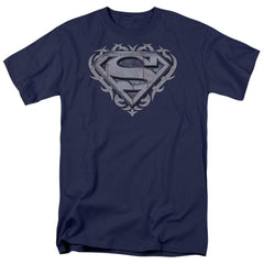 Superman Tribal Steel Shield Men's 18/1 Cotton SS T