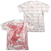 Superman Truth And Justice All Over Men's Regular Fit Poly Cotton SS T