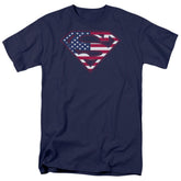 Superman U S Shield Men's 18/1 Cotton SS T