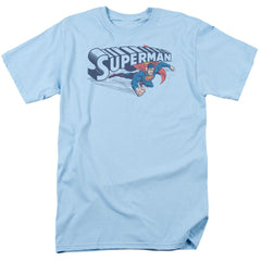 Superman Under Logo Men's 18/1 Cotton SS T
