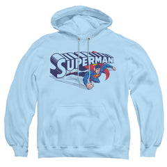 Superman Under Logo Men's Pull-Over 75 25 Poly Hoodie