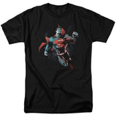 Superman Up In The Sky Men's 18/1 Cotton SS T