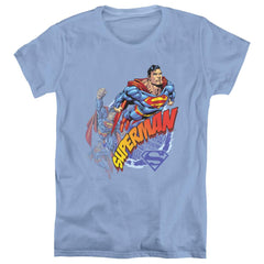 Superman Up Up And Away Women's 18/1 Cotton SS T
