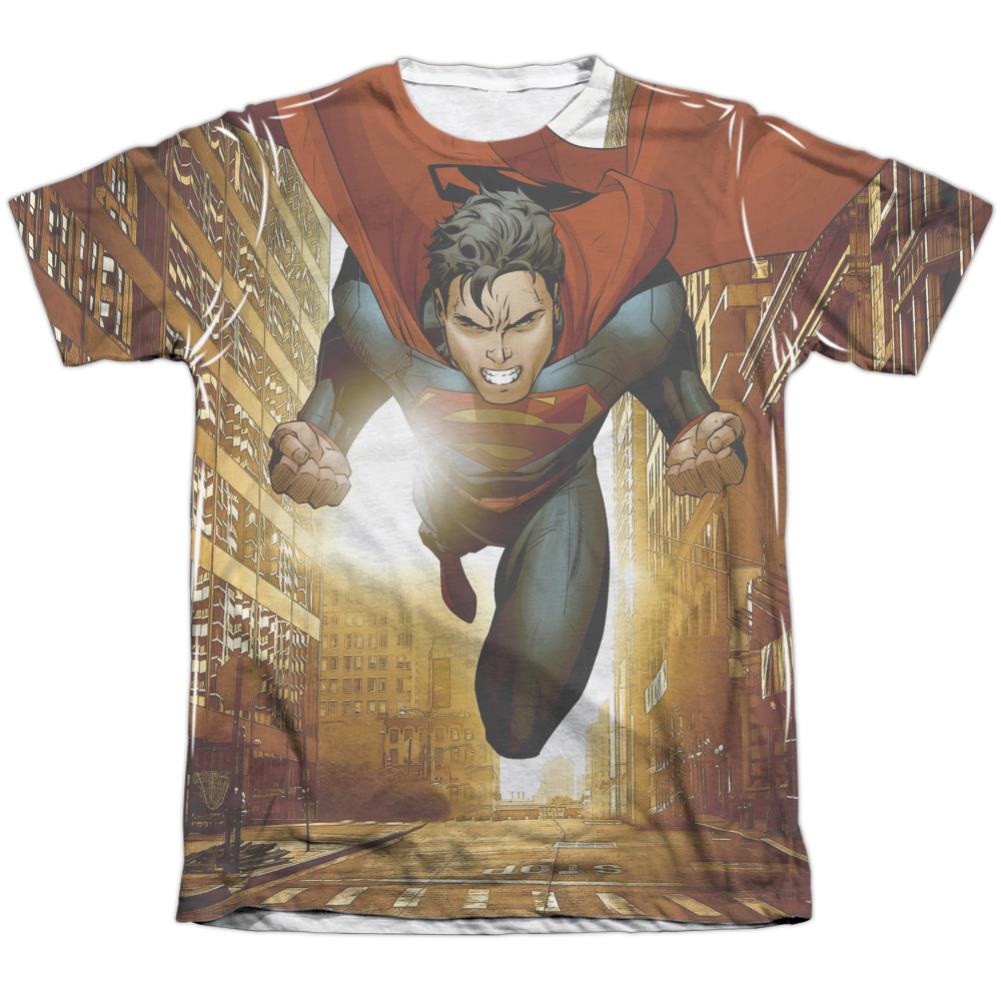 Superman Up Up City Men's Regular Fit Poly Cotton SS T