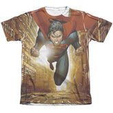 Superman Up Up City Men's Regular Fit Poly Cotton SS T