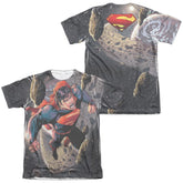 Superman Up Up (Front/Back Print) Men's Regular Fit Poly Cotton SS T