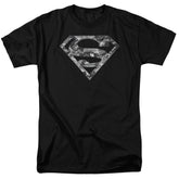 Superman Urban Camo Shield Men's 18/1 Cotton SS T