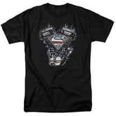 Superman V Twin Logo Men's 18/1 Cotton SS T