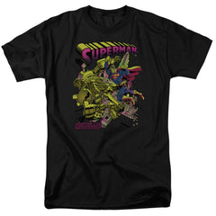 Superman Versus Metallo Blacklight Men's 18/1 Cotton SS T