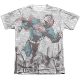 Superman War Zone Men's Regular Fit Poly Cotton SS T