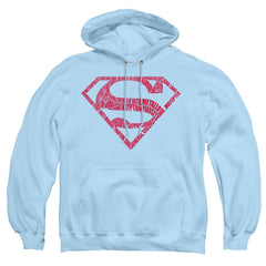 Superman Word Shield Men's Pull-Over 75 25 Poly Hoodie