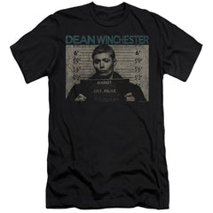 Supernatural Dean Mug Shot Men's Ultra-Soft 30/1 Cotton Slim Short-Sleeve T-Shirt