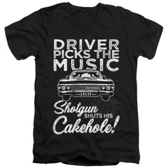 Supernatural Driver Picks Music Men's 30/1 Cotton Slim V-Neck T-Shirt