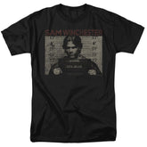 Supernatural Sam Mug Shot Men's 18/1 Cotton Short-Sleeve T-Shirt