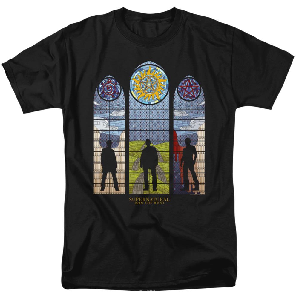 Supernatural Stained Glass Men's 18/1 Cotton Short-Sleeve T-Shirt