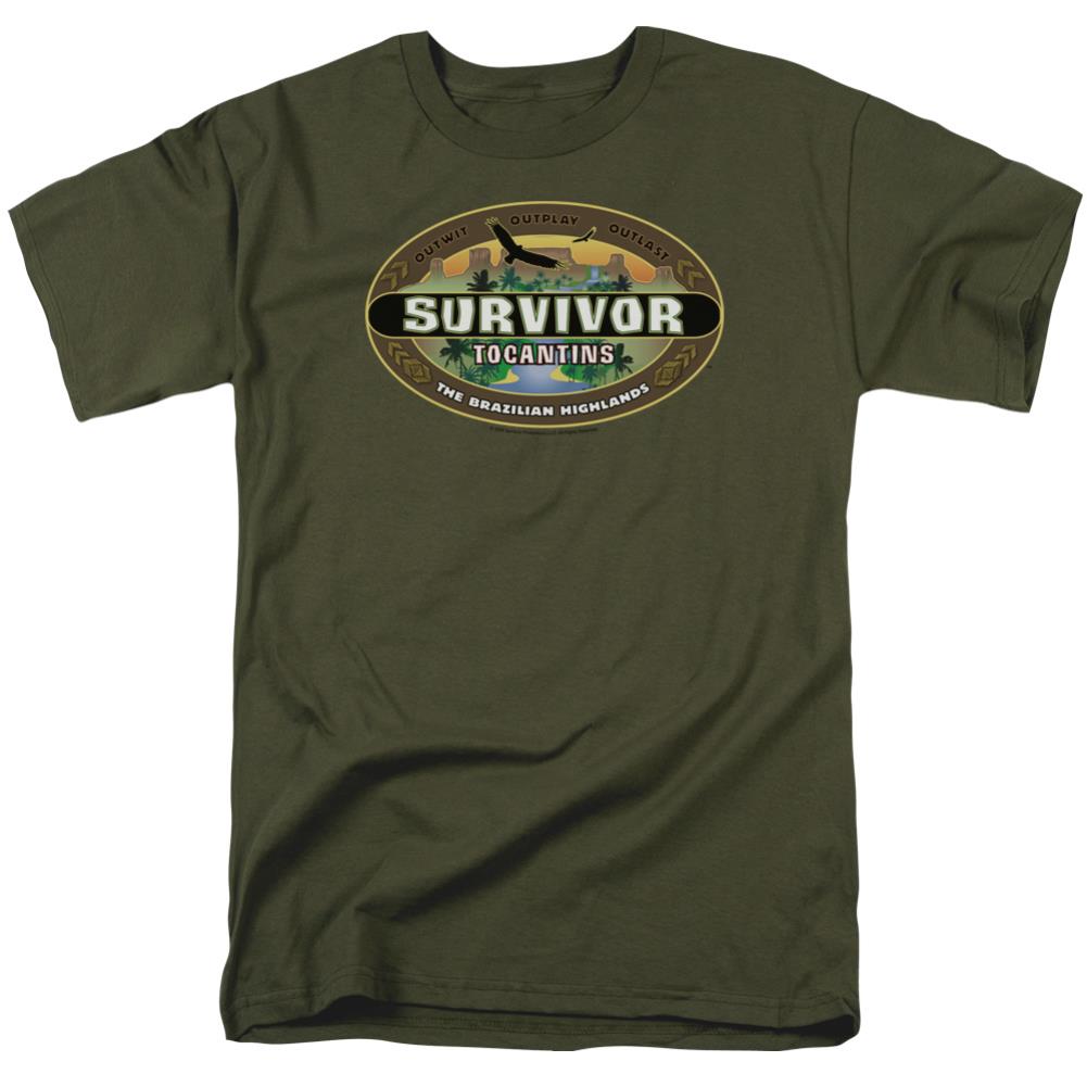 Survivor Tocantins Logo Men's 18/1 Cotton SS T
