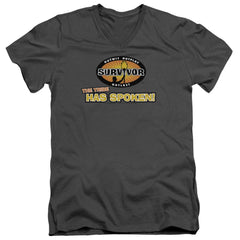 Survivor Tribe Has Spoken Men's 30/1 Cotton Slim V-Neck T