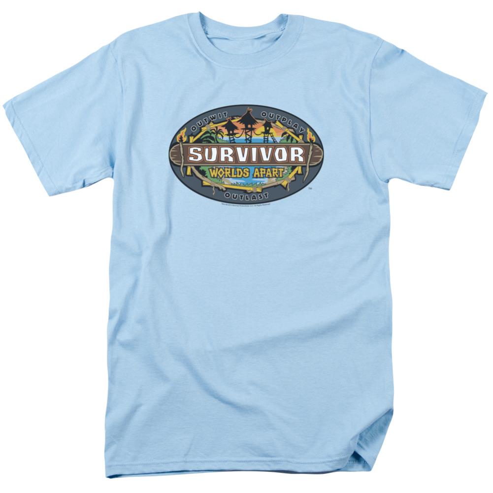 Survivor Worlds Apart Logo Men's 18/1 Cotton SS T