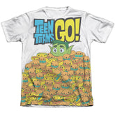 Teen Titans Go Burgers & Dogs Men's Regular Fit Poly Cotton Short-Sleeve T-Shirt