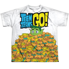 Teen Titans Go Burgers & Dogs Youth Regular Fit Poly Short-Sleeve T-Shirt