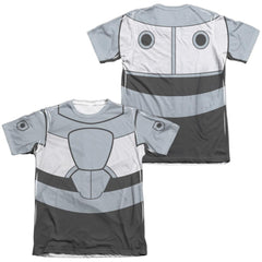 Teen Titans Go Cyborg Uniform (Front/Back Print) Men's Regular Fit Poly Cotton Short-Sleeve T-Shirt