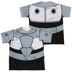 Teen Titans Go Cyborg Uniform (Front/Back Print) Youth Regular Fit Poly Short-Sleeve T-Shirt