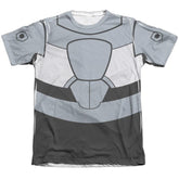 Teen Titans Go Cyborg Uniform Men's Regular Fit Poly Cotton Short-Sleeve T-Shirt