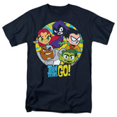 Teen Titans Go Go Go Group Men's 18/1 Cotton Short-Sleeve T-Shirt