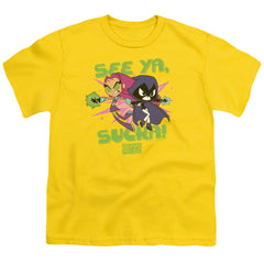 Teen Titans Go See Ya Youth 18/1 100% Cotton Short-Sleeve T-Shirt