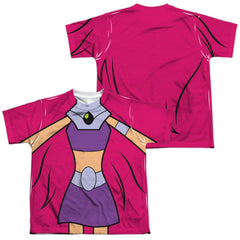 Teen Titans Go Starfire Uniform (Front/Back Print) Youth Regular Fit Poly Short-Sleeve T-Shirt
