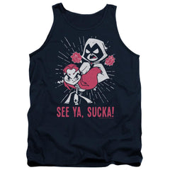 Teen Titans Go Suckas Men's 18/1 Cotton Tank Top