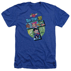 Teen Titans Go T Men's 30/1 Heather 60 40 Poly Short-Sleeve T-Shirt