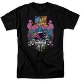 Teen Titans Go To The Movies Burst Through Men's 18/1 Cotton Short-Sleeve T-Shirt