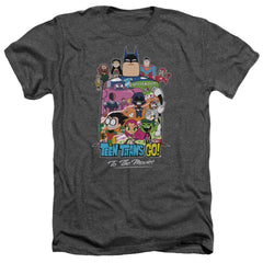 Teen Titans Go To The Movies Hollywood Men's 30/1 Heather 60 40 Poly Short-Sleeve T-Shirt