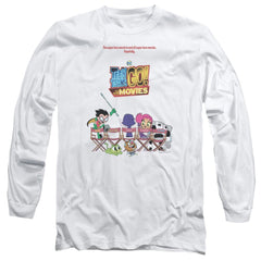 Teen Titans Go To The Movies Poster Men's 18/1 Cotton Long-Sleeve T-Shirt