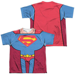 Teen Titans Go To The Movies Superman Uniform (Front/Back Print) Youth Regular Fit Poly Short-Sleeve T-Shirt