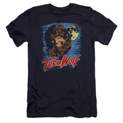 Teen Wolf Moon Wolf Men's Ultra-Soft 30/1 Cotton Slim Short-Sleeve T-Shirt