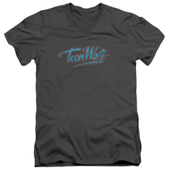 Teen Wolf Neon Logo Men's 30/1 Cotton Slim V-Neck T-Shirt