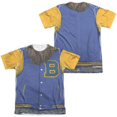 Teen Wolf Varsity Jacket (Front/Back Print) Men's Regular Fit Poly Cotton Short-Sleeve T-Shirt