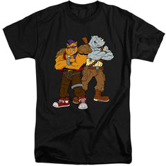 Teenage Mutant Ninja Turtles Bebop And Rocksteady Men's 18/1 Tall Cotton Short-Sleeve T-Shirt