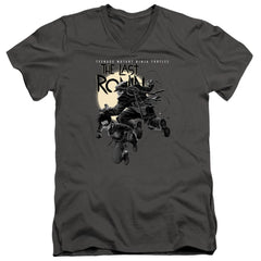 Teenage Mutant Ninja Turtles Casey Marie Jones Leaping Men's 30/1 Cotton Slim V-Neck T-Shirt