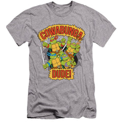 Teenage Mutant Ninja Turtles Cowabunga Dude Men's Ultra-Soft 30/1 Cotton Slim Short-Sleeve T-Shirt